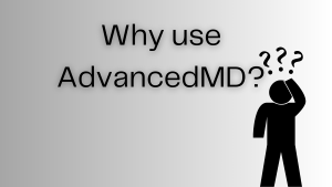 Illustration of figure with question marks says Why use AdvancedMD